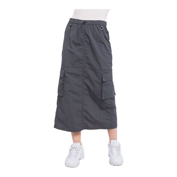 Slate Cargo Skirt W/Side Pocket Detail & Rear Slit NWT - (#0078) - Picture 2 of 3